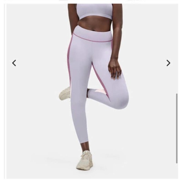 Outdoor Voices Leggings Medium High Rise Colorblock TechSweat Zoom Purple Pink - Picture 4 of 13